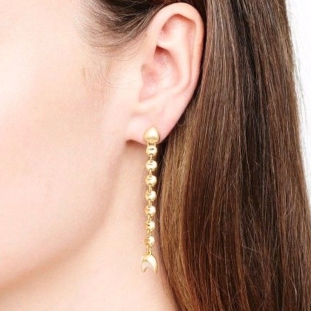 Stella & Dot | Versatile GOLD Trevally Stud Linear Earrings - Picture 6 of 8